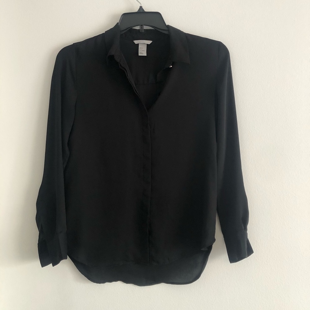Black H&M button down blouse